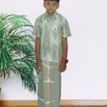 Privisha Silk Kids Shirt and Dhotis Combo Set – Premium Grey