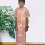 Privisha Silk Kids Shirt and Dhotis Combo Set – Royal Orange