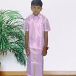 Privisha Silk Kids Shirt and Dhotis Combo Set – Pink