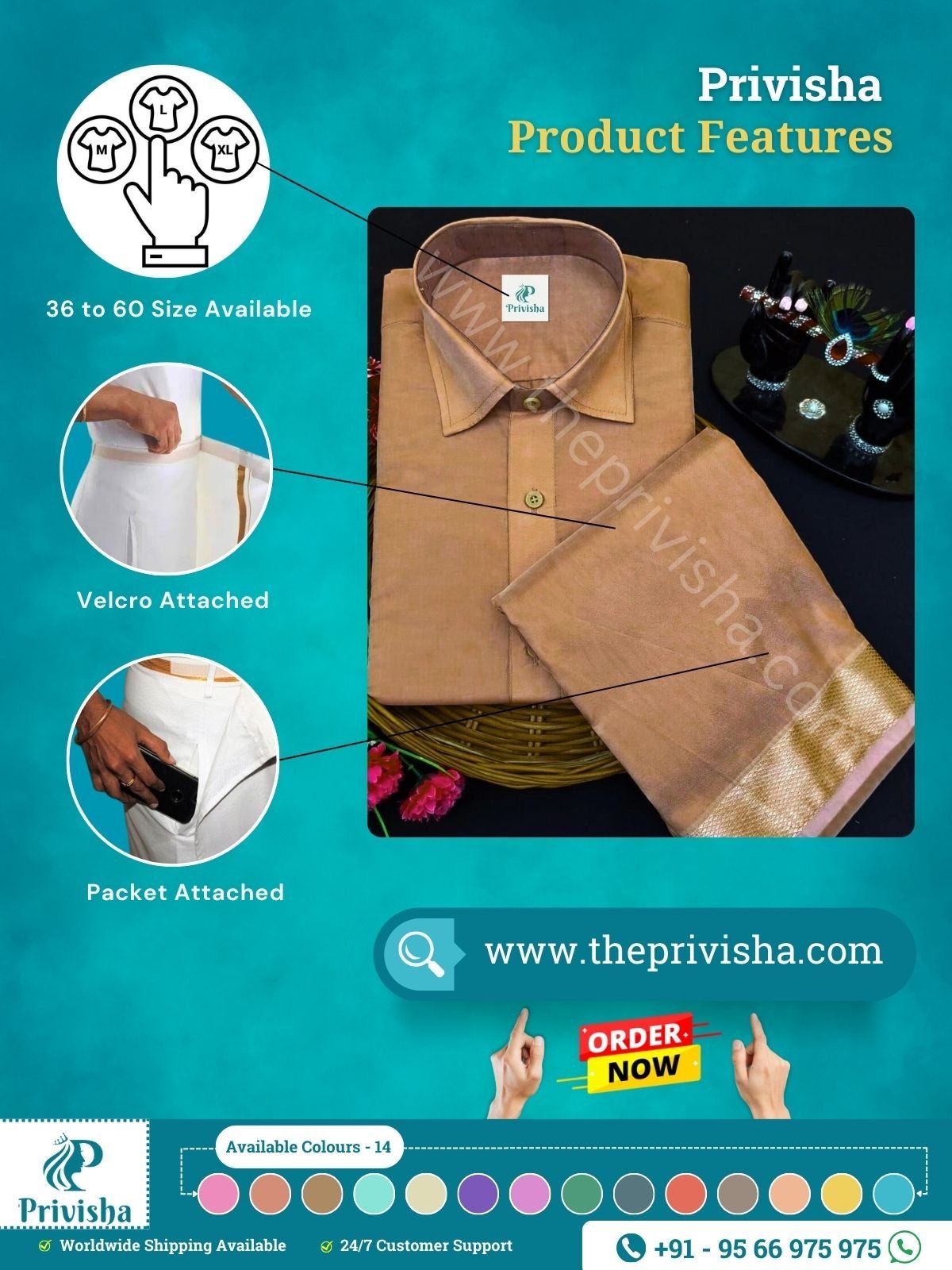 Privisha-Coffee-Silk-Shirt-and-dhoti-combo-Set-features.jpg