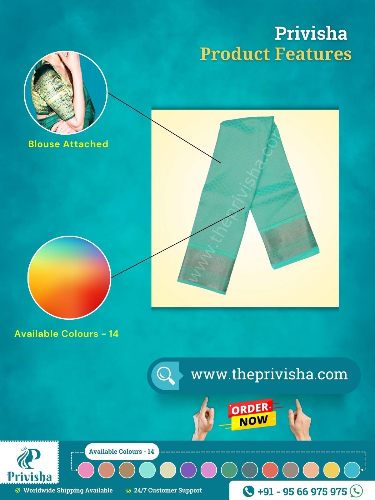 Privisha-Elegance-Green-Soft-Silk-Saree-combo-Set-features.jpg
