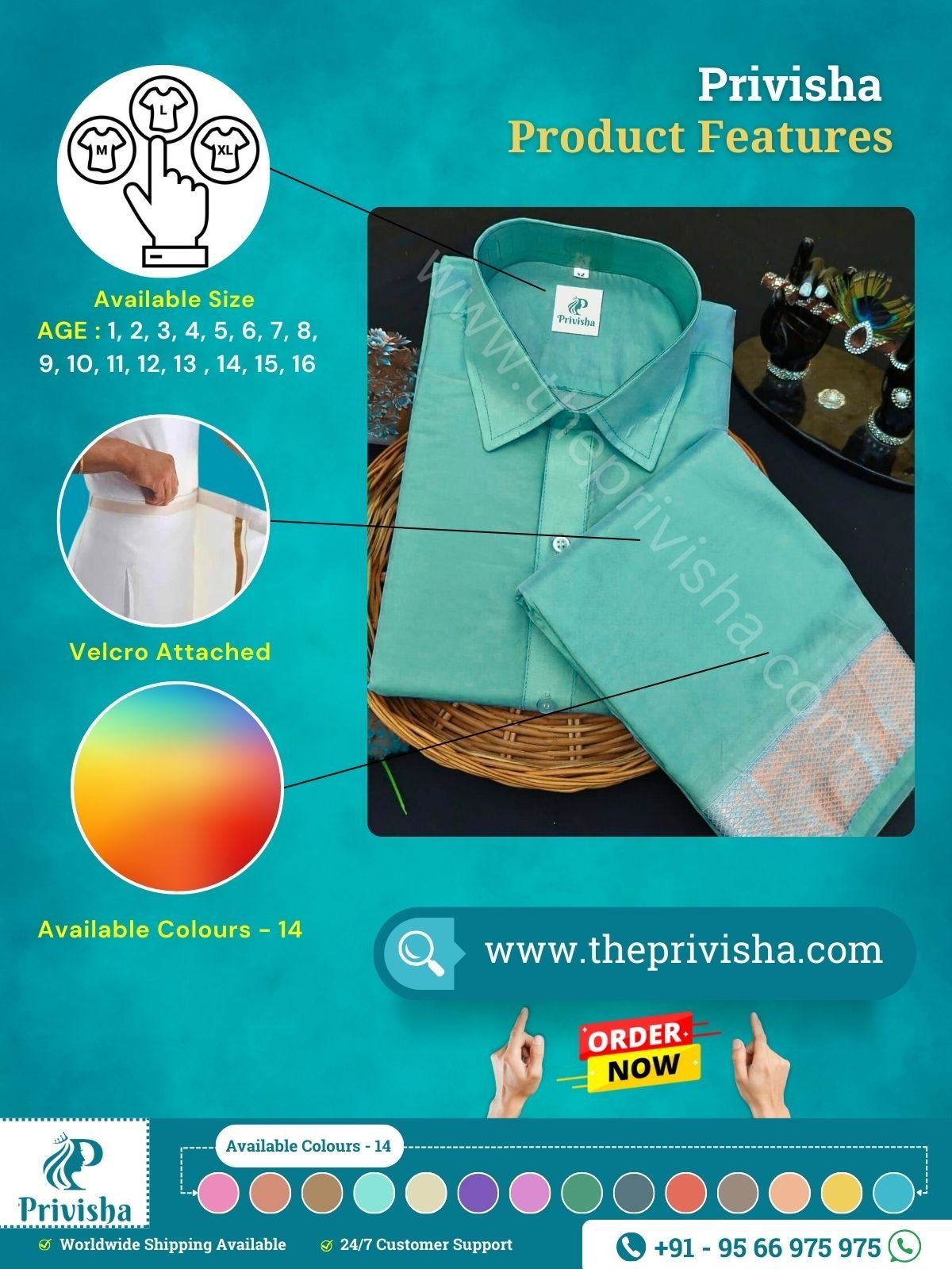 Privisha-Elegance-green-Silk-Shirt-and-dhoti-combo-Set-features-1.jpg
