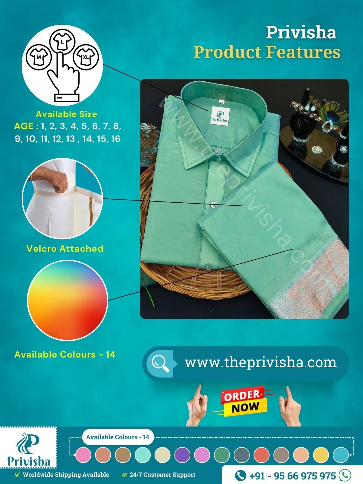 Privisha-Pista-Green-Silk-Shirt-and-dhoti-combo-Set-features-1.jpg