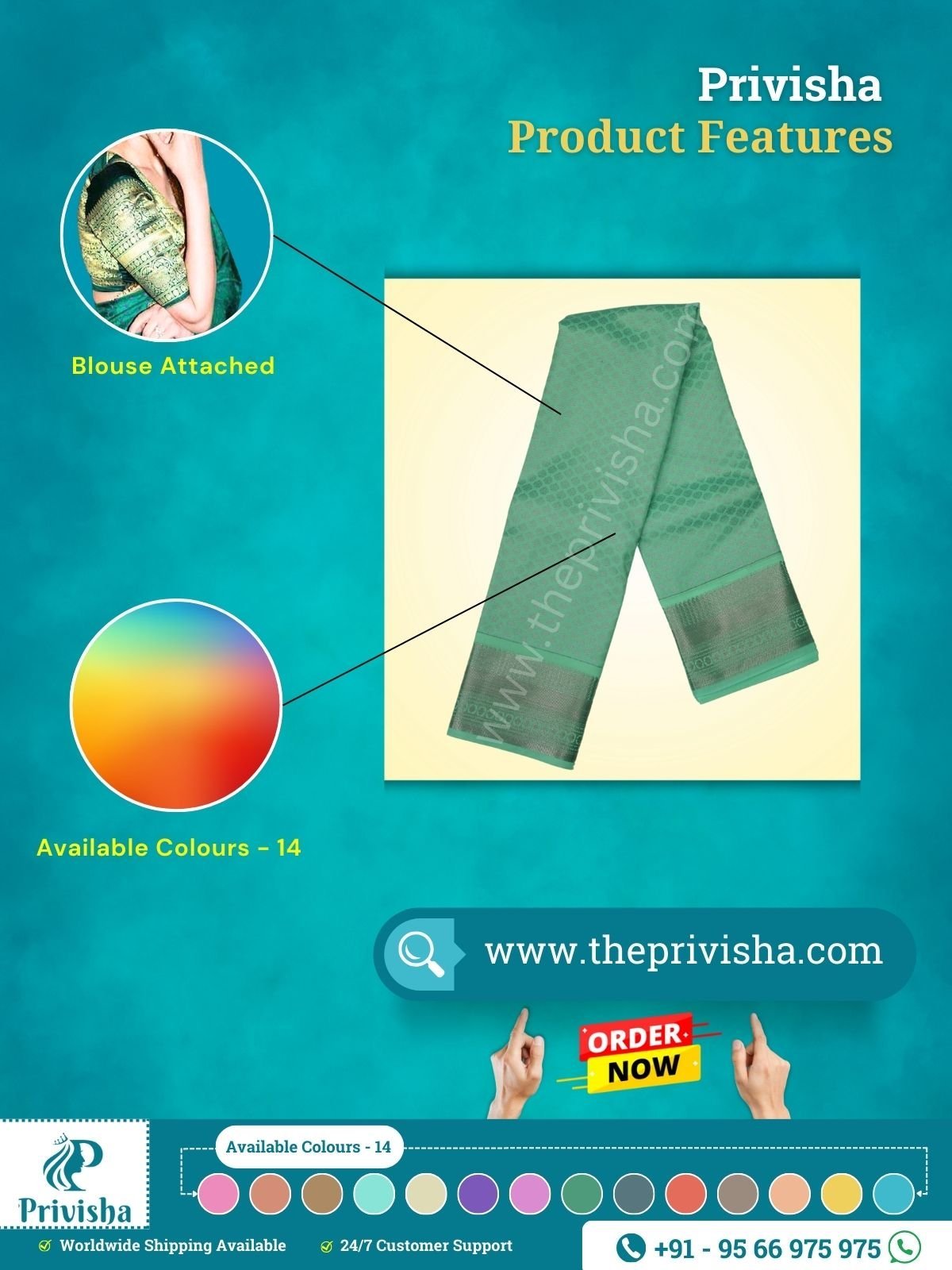 Privisha-Pista-Green-Soft-Silk-Saree-combo-Set-features.jpg