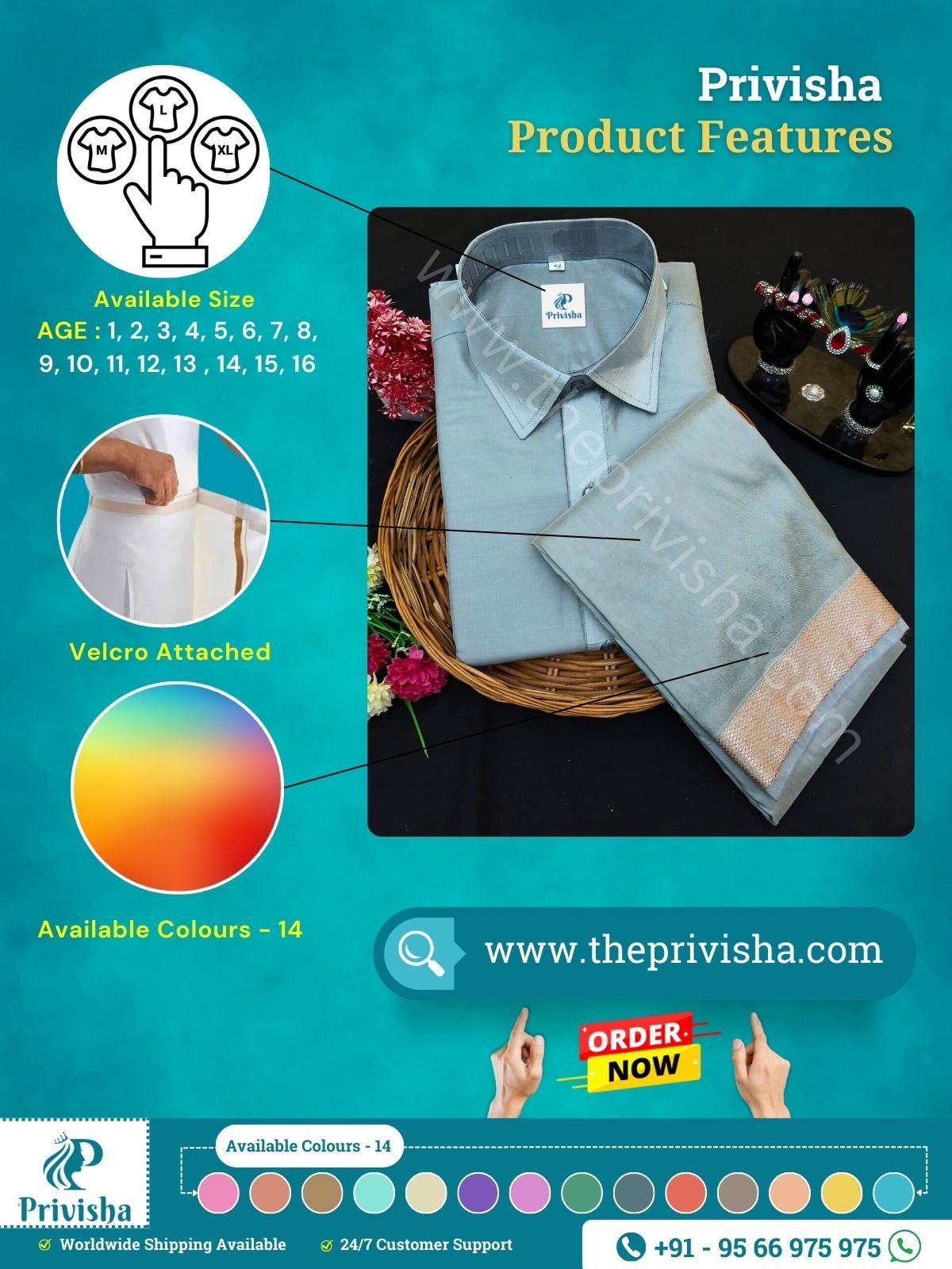 Privisha-Premium-Grey-Silk-Shirt-and-dhoti-combo-Set-features-1.jpg