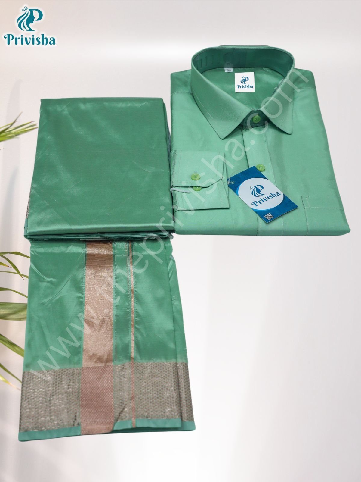 Privisha-Silk-Shirt-and-Dhotis-Combo-Set-Pista-Green-2.jpg