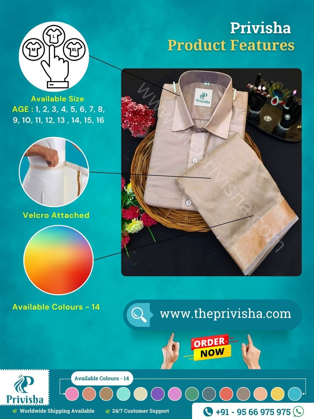 Privisha-Silver-Green-Silk-Shirt-and-dhoti-combo-Set-features-1.jpg
