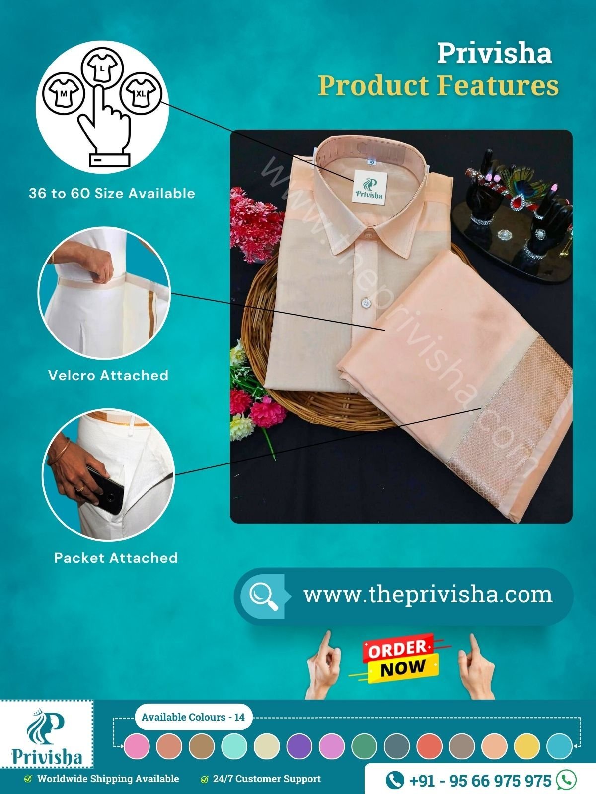 Privisha-Smoothy-Orange-Silk-Shirt-and-dhoti-combo-Set-features.jpg