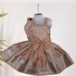 Privisha Soft Silk Gown Combo Set - Copper