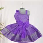 Privisha Soft Silk Gown Combo Set - Lavender