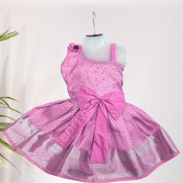 Privisha Soft Silk Gown Combo Set - Pink