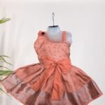 Privisha Soft Silk Gown Combo Set - Royal Orange