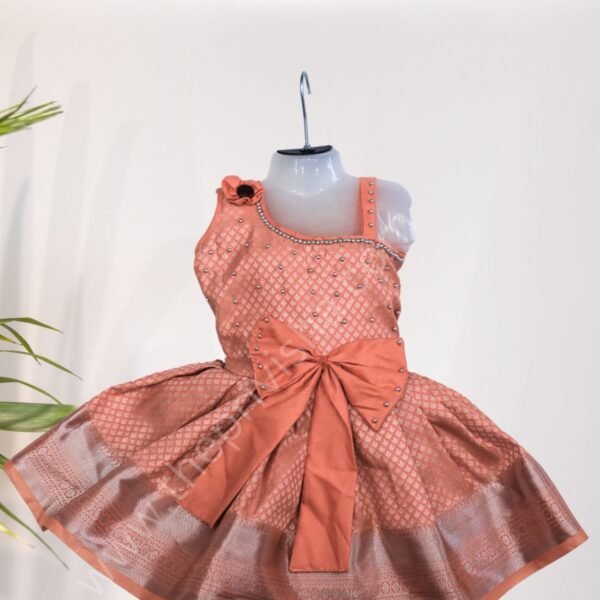 Privisha Soft Silk Gown Combo Set - Royal Orange