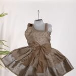 Privisha Soft Silk Gown Combo Set - Silver Green