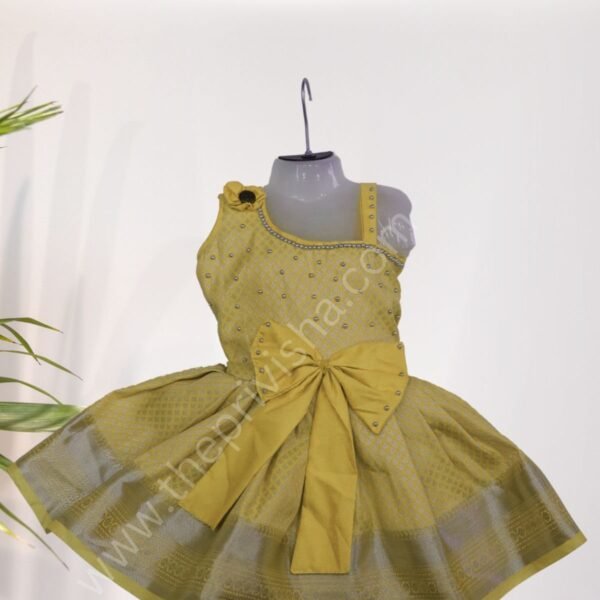 Privisha Soft Silk Gown Combo Set - Zari Gold