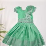 Privisha Soft Silk Pattu Pavadai Combo Set – Pista Green