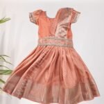 Privisha Soft Silk Pattu Pavadai Combo Set – Royal Orange
