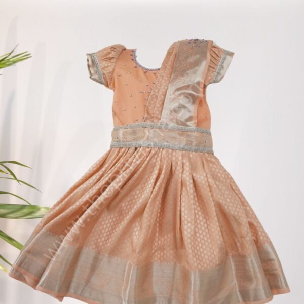 Privisha Soft Silk Pattu Pavadai Combo Set – Smoothy Orange