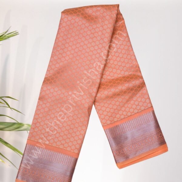 Privisha Soft Silk Saree Combo Set - Royal Orange